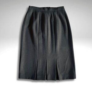 VTG Union-Made Haberdashery High Waist Black Pleated Midi Skirt Tagged Size 8